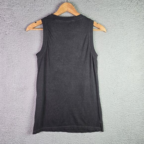 Harley Davidson Charcoal Gray Studded Logo Muscle Tank Top Moto Biker Chic Small - Picture 2 of 11